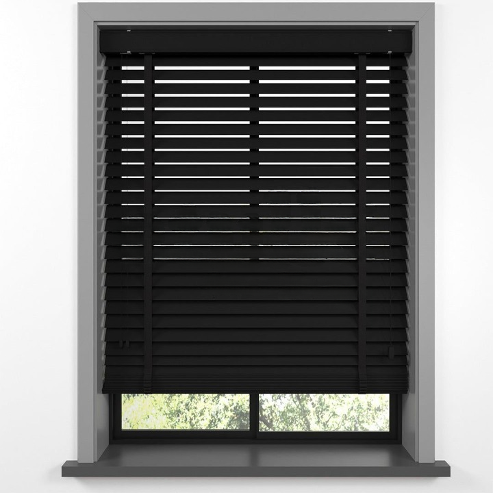 50mm Black Basswood Blinds