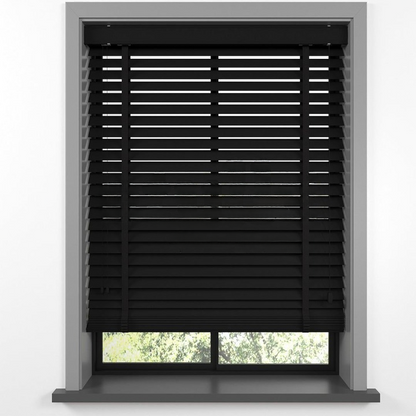 50mm Black Basswood Blinds