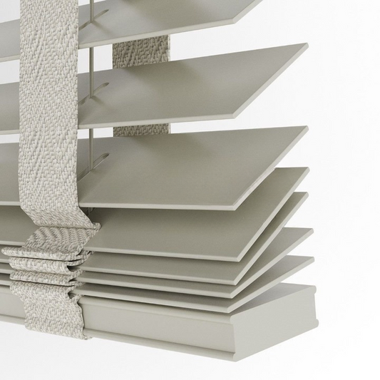 50mm Taupe Basswood Blinds