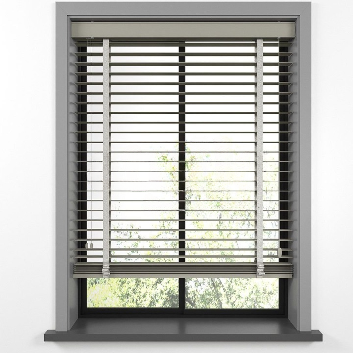 50mm Taupe Basswood Blinds