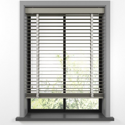 50mm Taupe Basswood Blinds