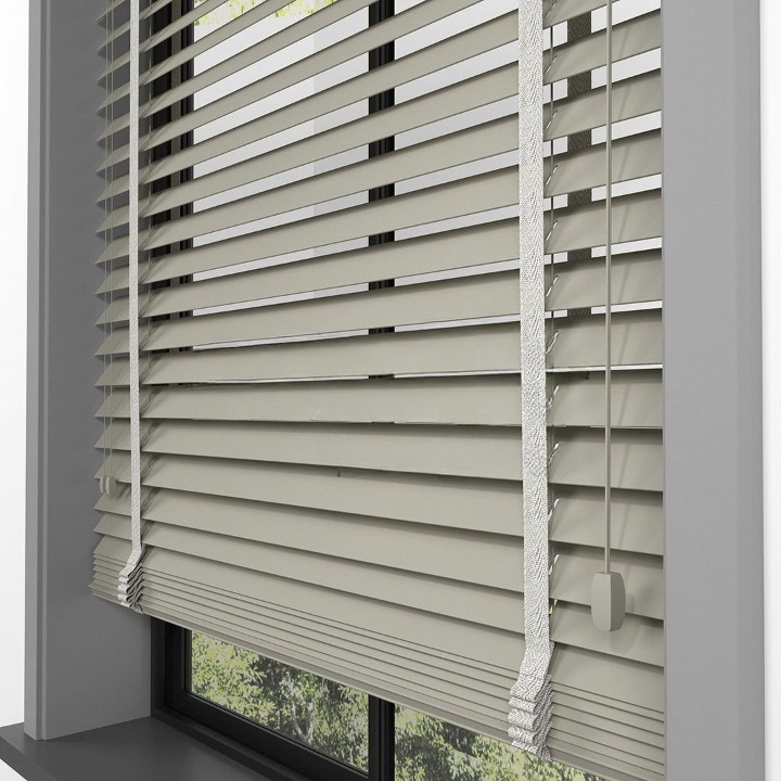 50mm Taupe Basswood Blinds