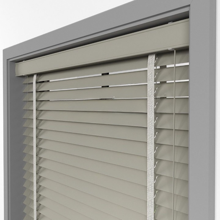 50mm Taupe Basswood Blinds