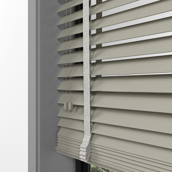 50mm Taupe Basswood Blinds