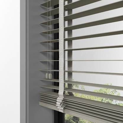 50mm Taupe Basswood Blinds
