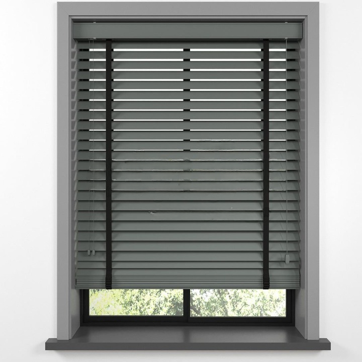50mm Anthracite Farywood Blinds
