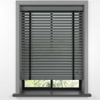 50mm Anthracite Farywood Blinds