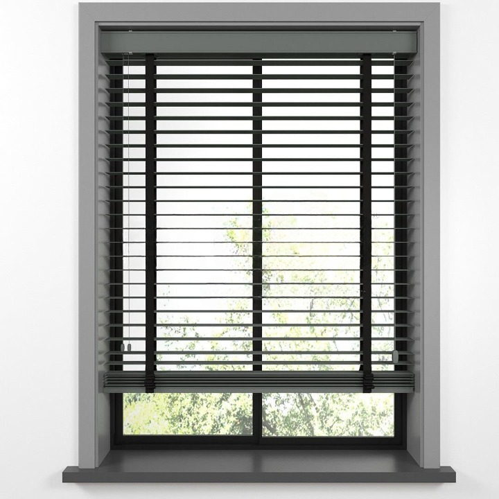 50mm Anthracite Farywood Blinds