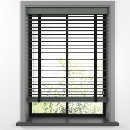 50mm Anthracite Farywood Blinds