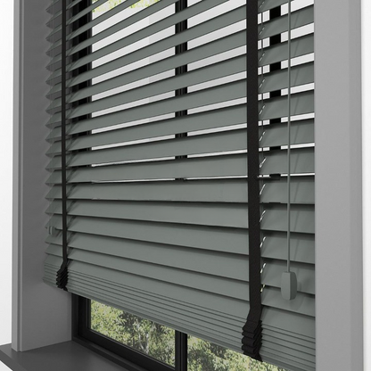 50mm Anthracite Farywood Blinds