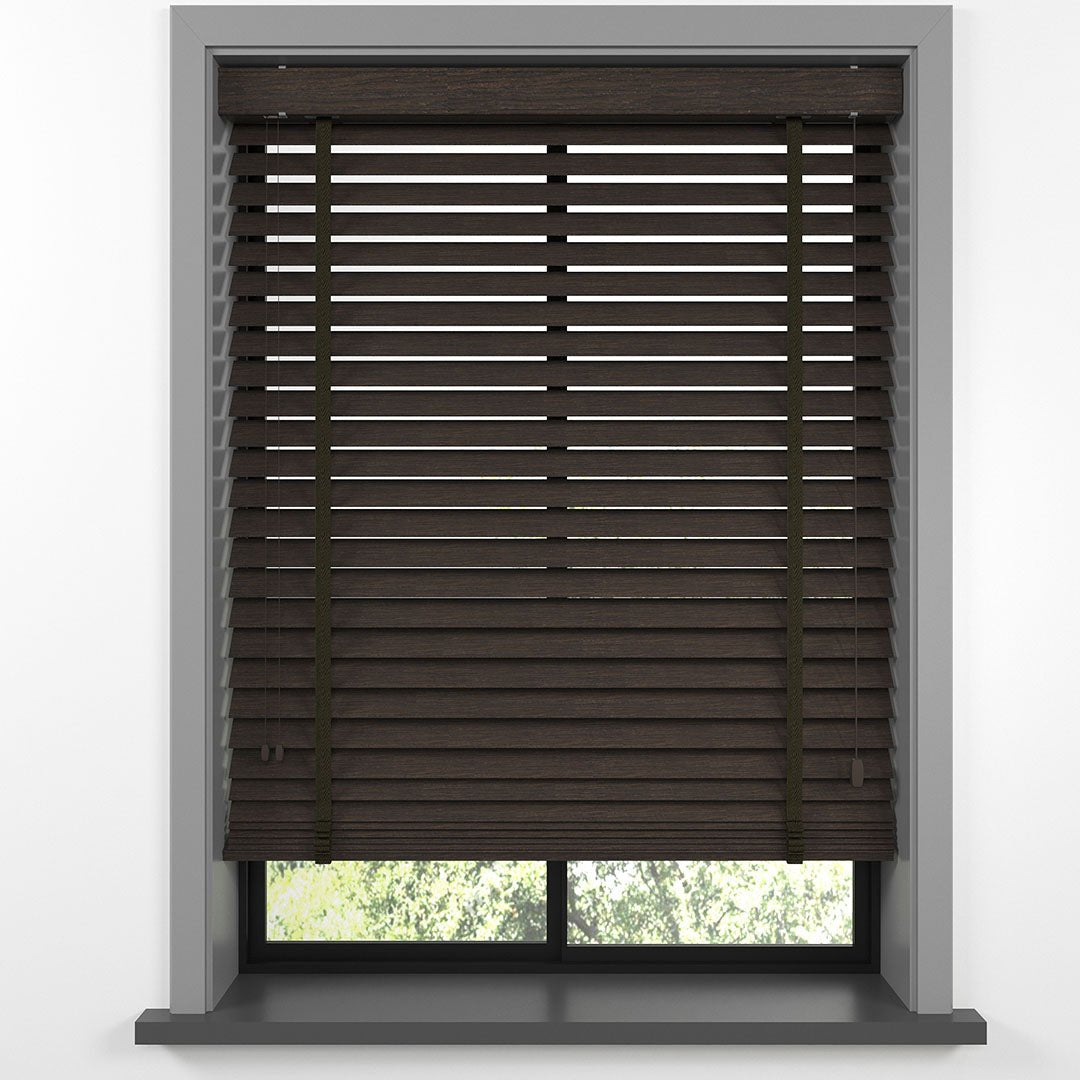 50mm Brown Luxury Wood Blinds