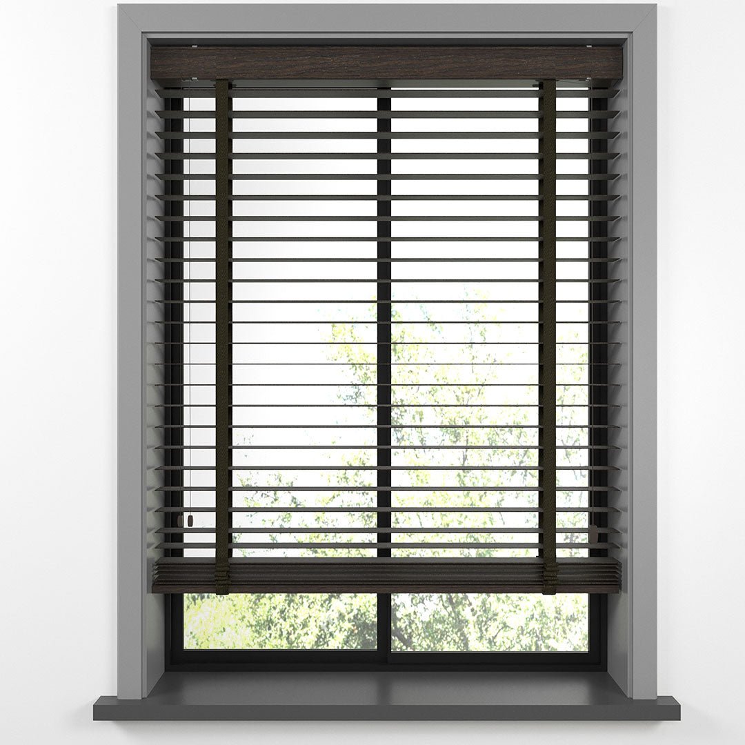 50mm Brown Luxury Wood Blinds