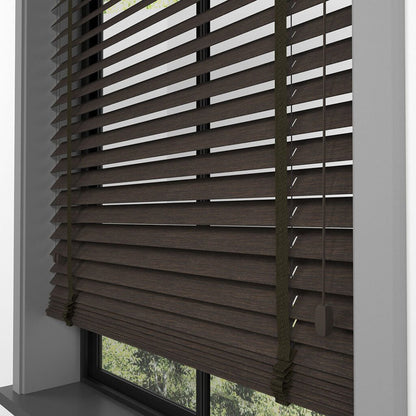 50mm Brown Luxury Wood Blinds