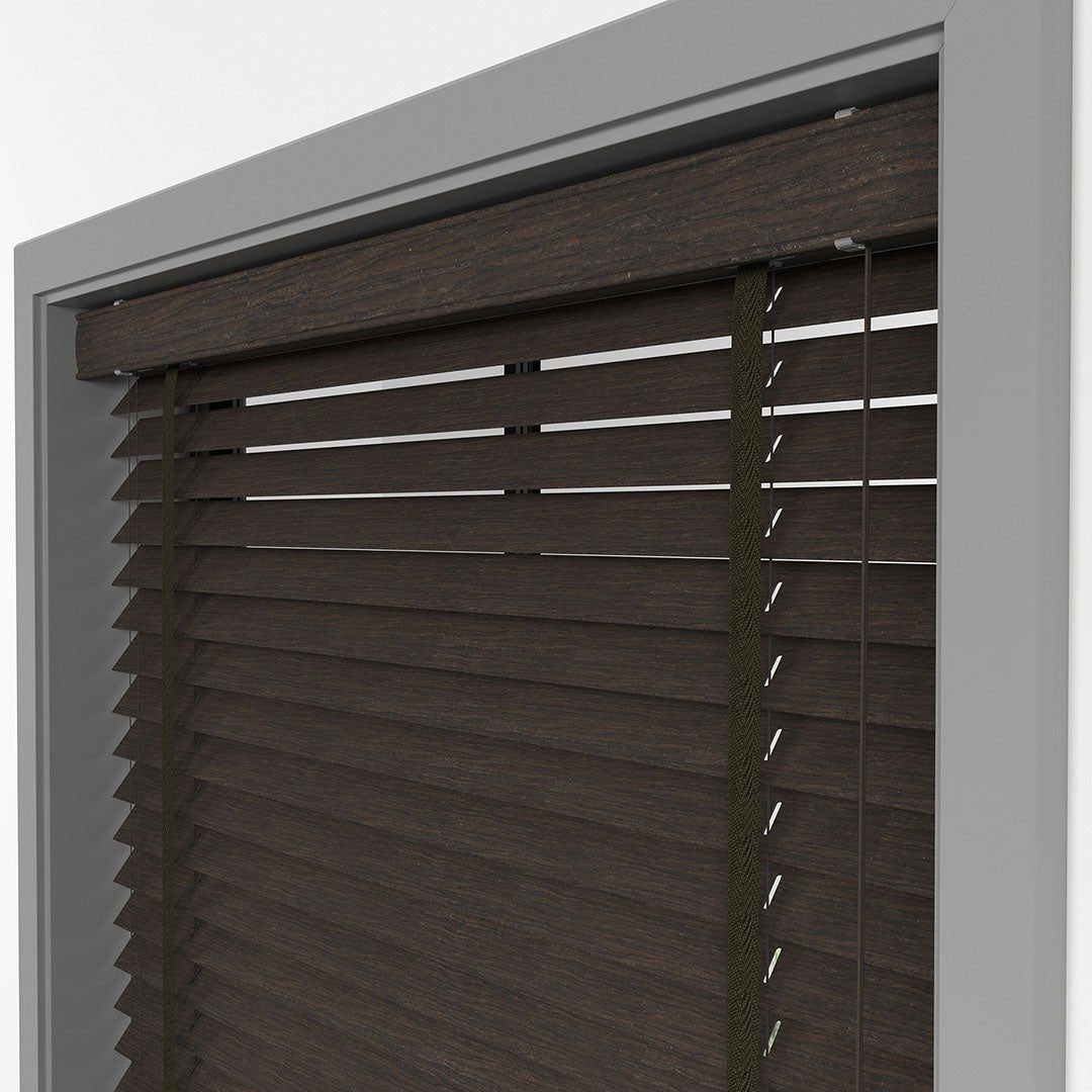 50mm Brown Luxury Wood Blinds