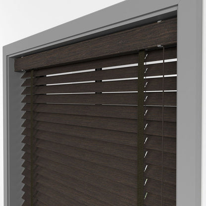 50mm Brown Luxury Wood Blinds