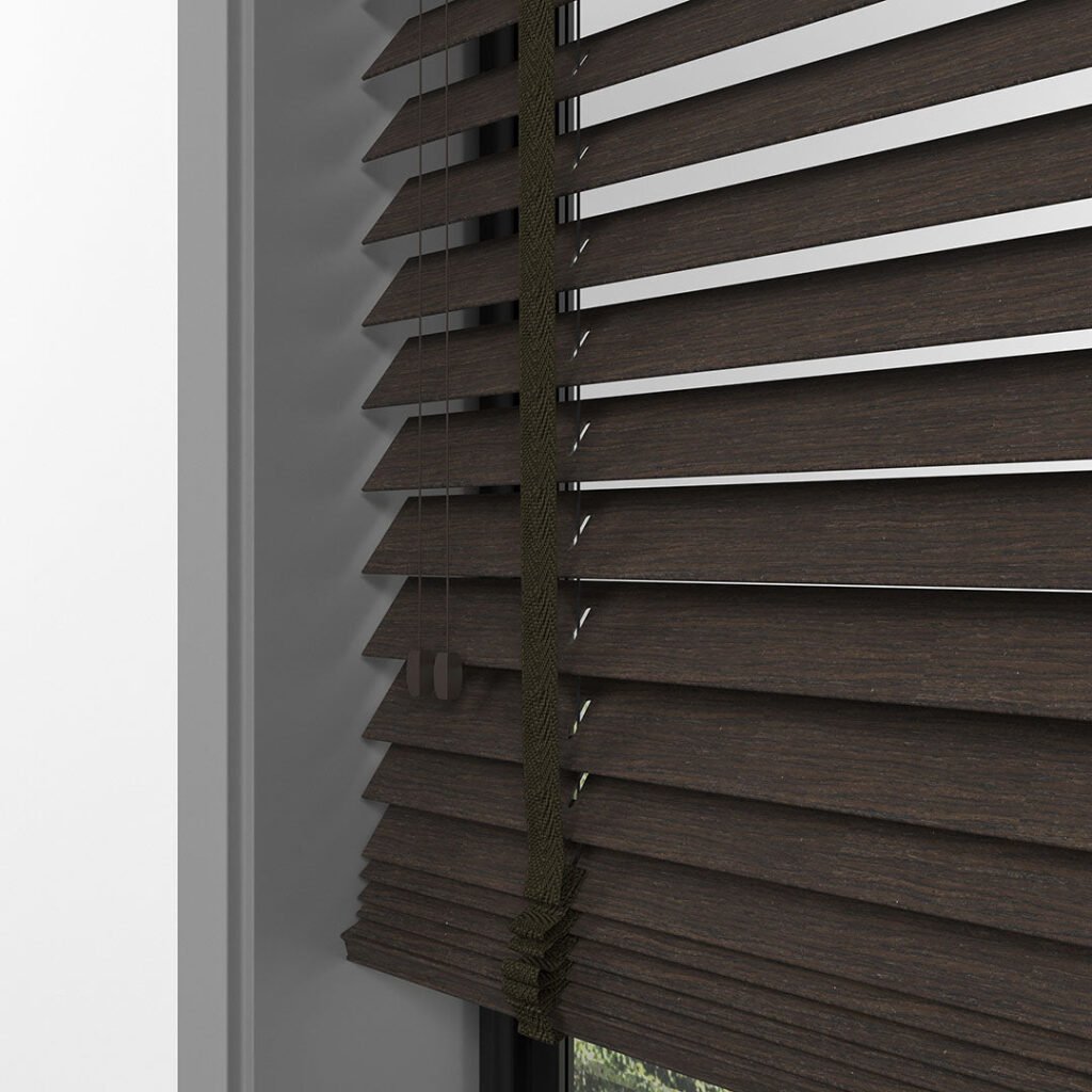 50mm Brown Luxury Wood Blinds