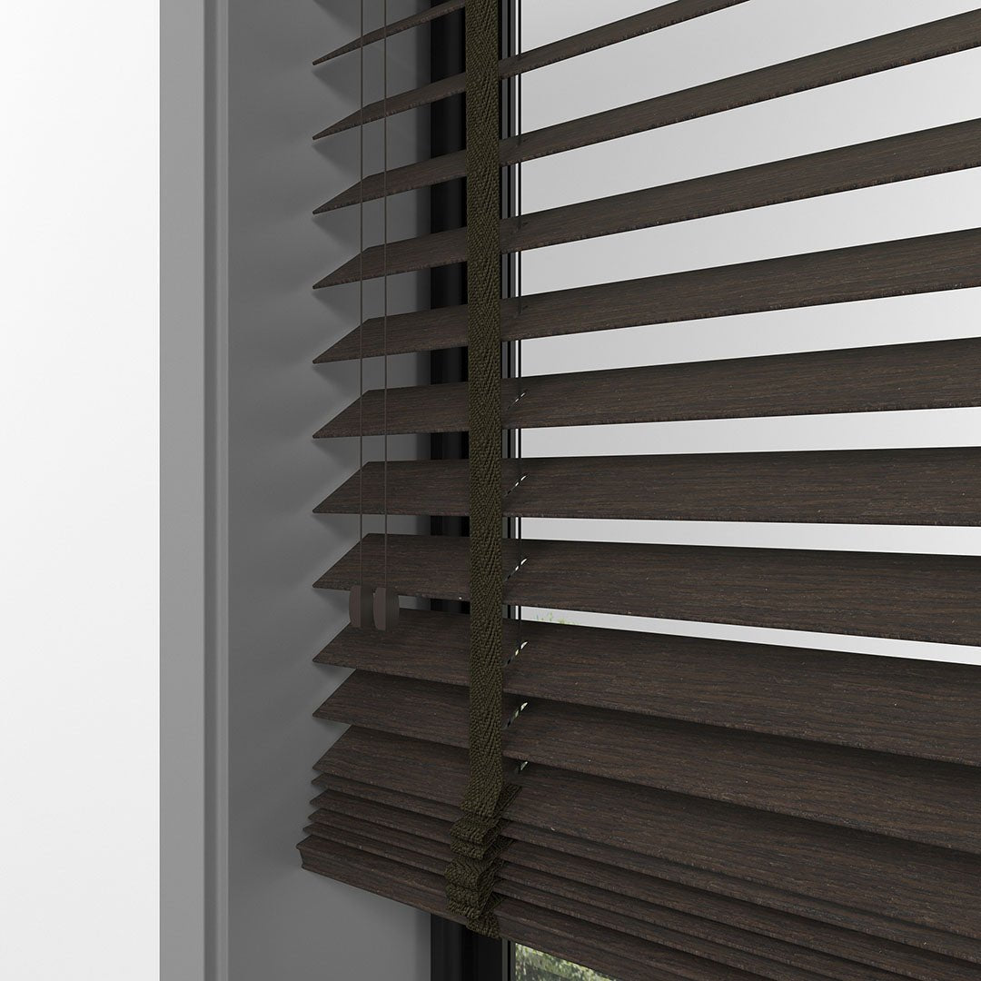 50mm Brown Luxury Wood Blinds