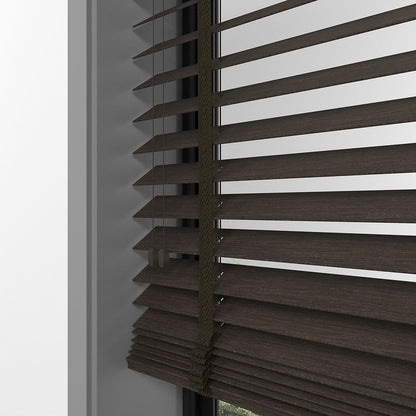 50mm Brown Luxury Wood Blinds
