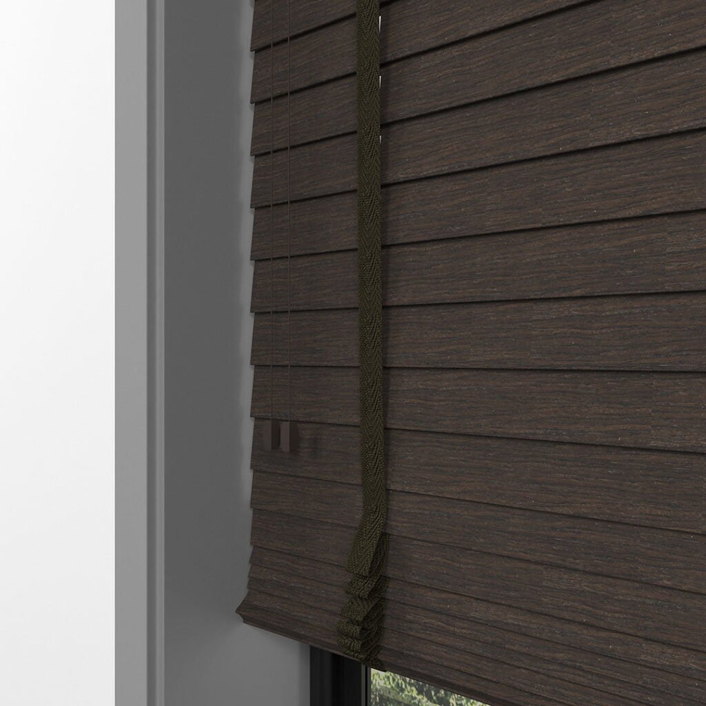 50mm Brown Luxury Wood Blinds