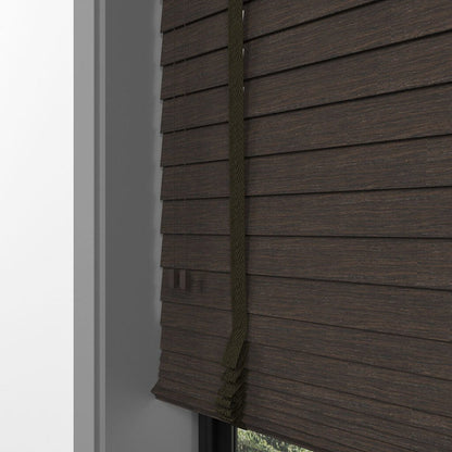 50mm Brown Luxury Wood Blinds