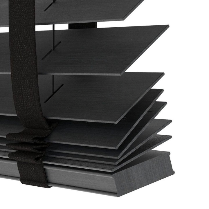 50mm Charcoal Luxury Wood Blinds