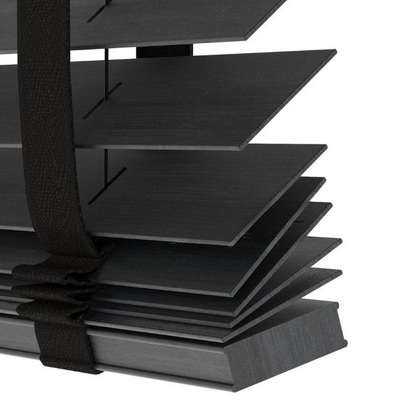 50mm Charcoal Luxury Wood Blinds