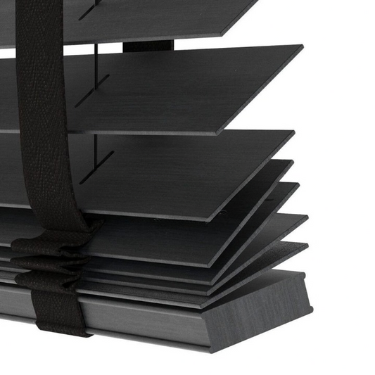 50mm Charcoal Luxury Wood Blinds