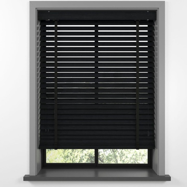 50mm Charcoal Luxury Wood Blinds