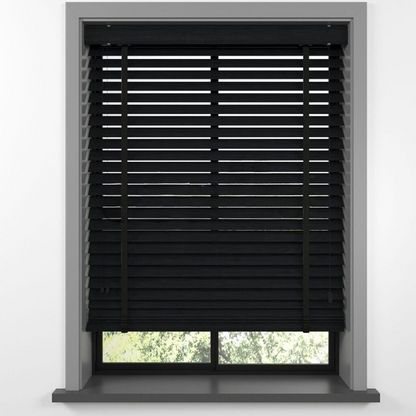 50mm Charcoal Luxury Wood Blinds