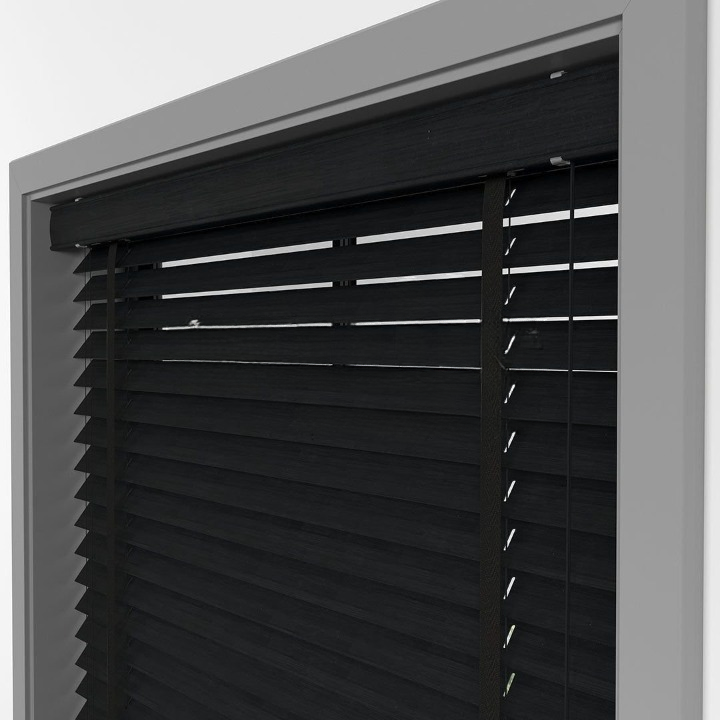 50mm Charcoal Luxury Wood Blinds