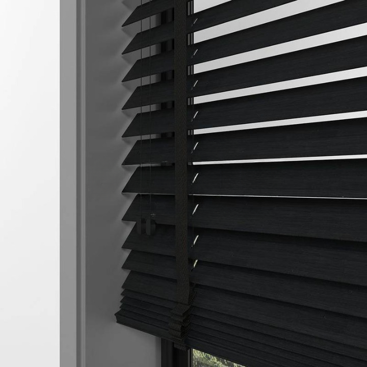 50mm Charcoal Luxury Wood Blinds
