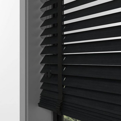 50mm Charcoal Luxury Wood Blinds