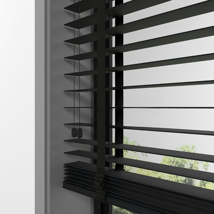 50mm Charcoal Luxury Wood Blinds