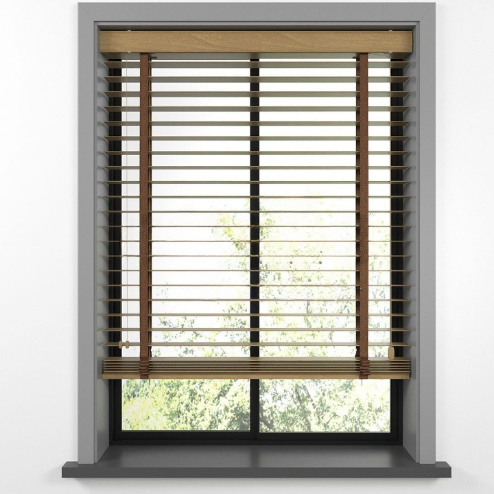 63mm Golden Oak Basswood Blinds