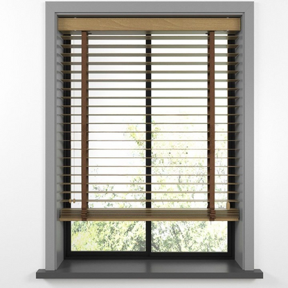 63mm Golden Oak Basswood Blinds