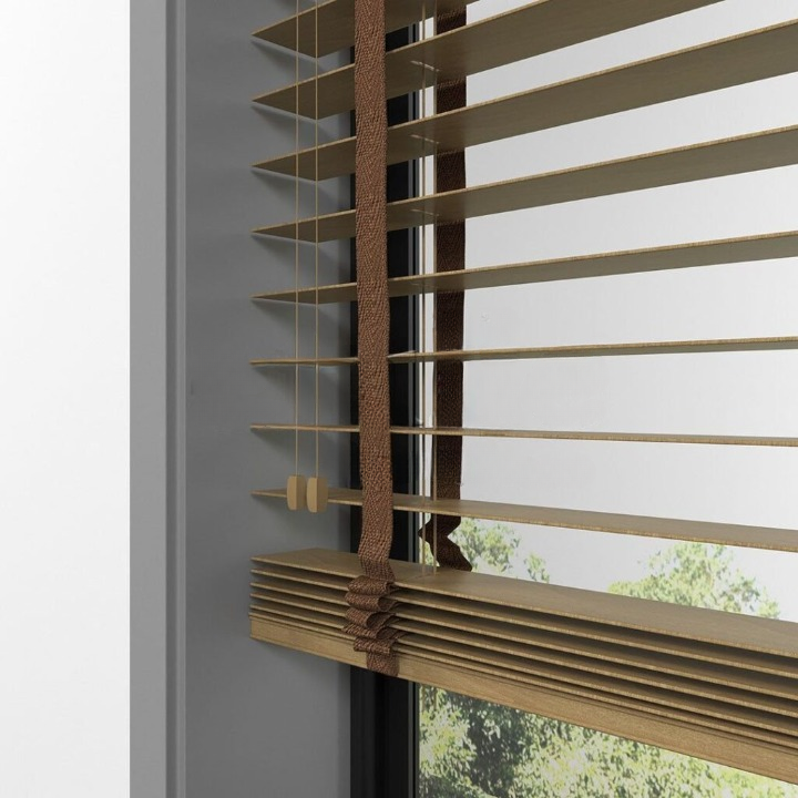63mm Golden Oak Basswood Blinds