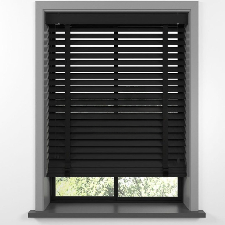 63mm Black Basswood Blinds