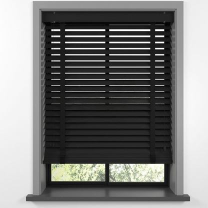 63mm Black Basswood Blinds