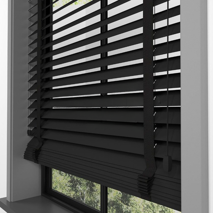 63mm Black Basswood Blinds