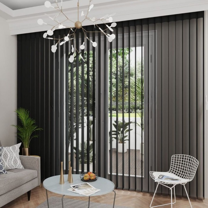 Accantus Black Vertical Sheer Blind