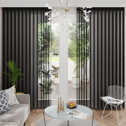 Accantus Black Vertical Sheer Blind