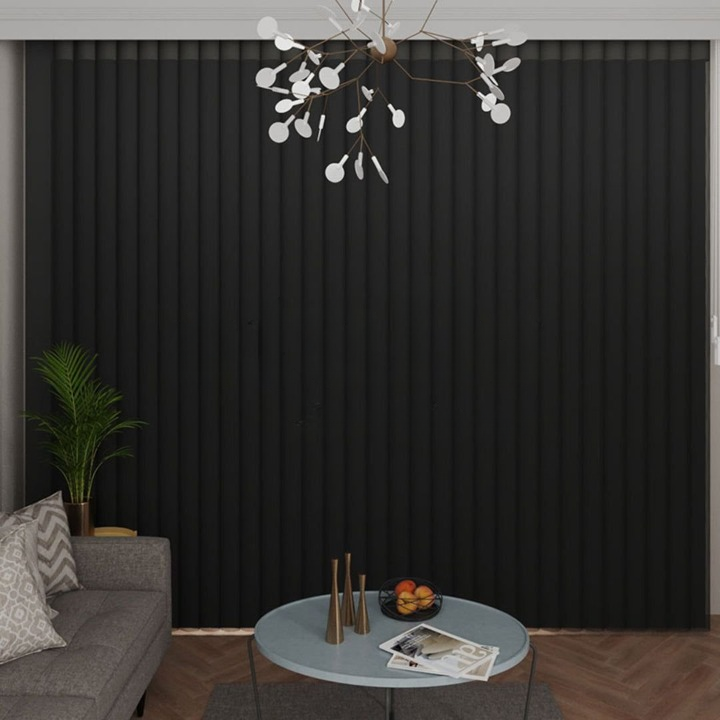 Accantus Black Vertical Sheer Blind