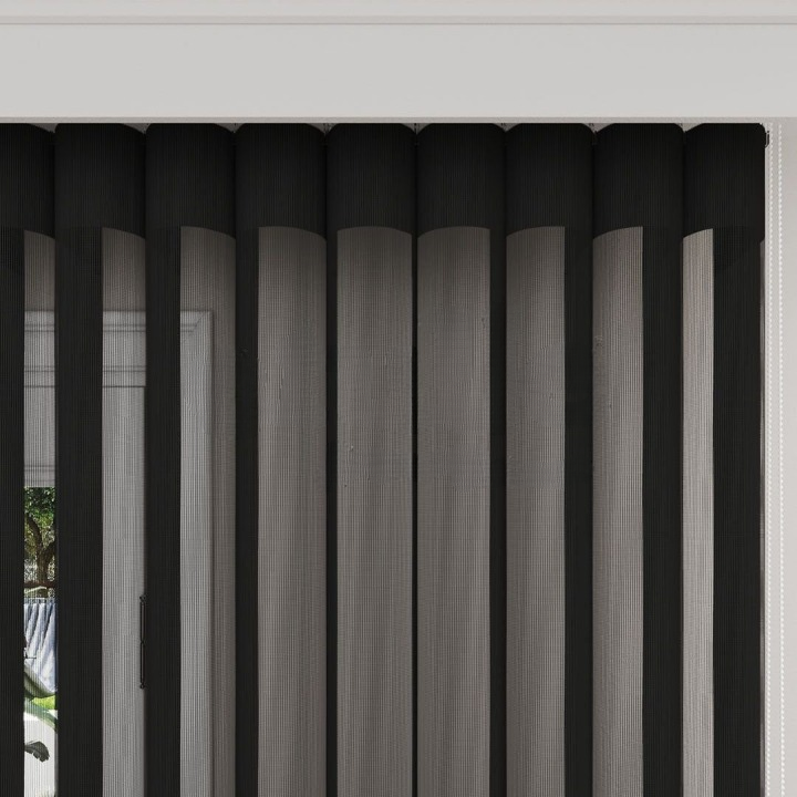 Accantus Black Vertical Sheer Blind