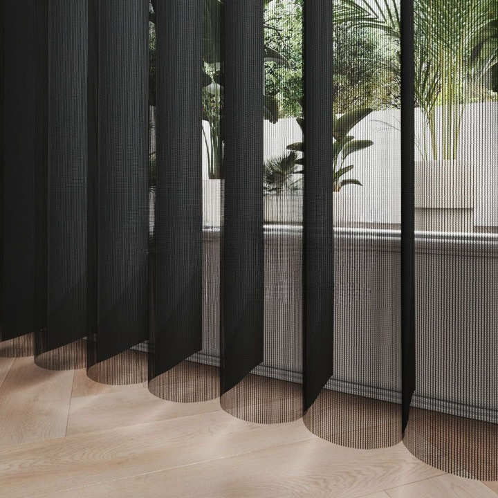 Accantus Black Vertical Sheer Blind