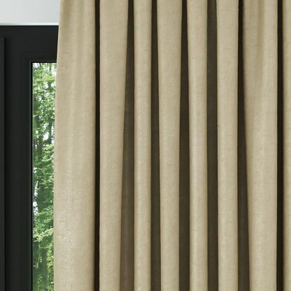 Champagne Ribbed Velvet Drapes