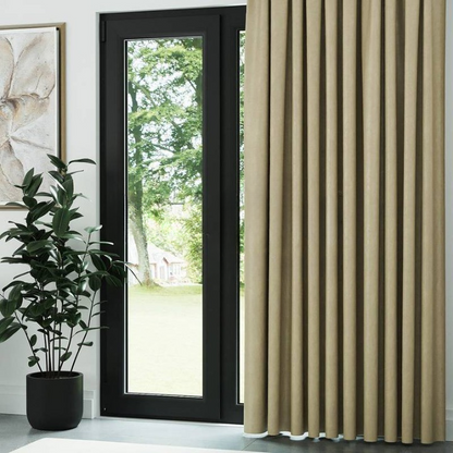 Champagne Ribbed Velvet Drapes