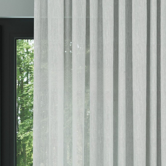 Light Grey Honeycomb Textured Linen Look Sheer Curtain