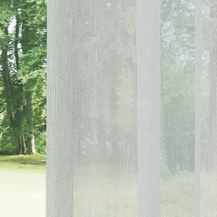 Light Grey Honeycomb Textured Linen Look Sheer Curtain