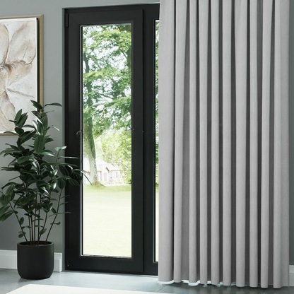Light Grey Textured Linen Drapes