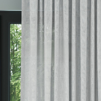 Light Grey Shimmering Plain Sheer Curtain